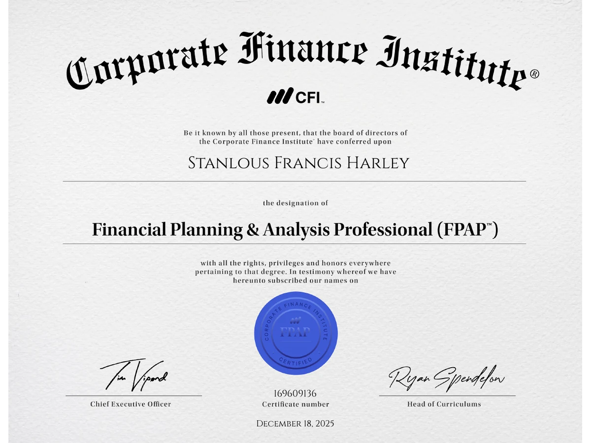 Financial Planning & Analysis Professional (FPAP®) certificate
